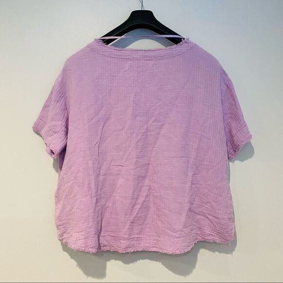 We the Free Lavender Palo Alto Top Blouse Size Medium - Picture 6 of 10